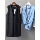 Casual Loose Long Split-Joint Sleeveless Vest Casual Loose Long Split-Joint Sleeveless Vest