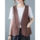 Simple Loose V-Neck Solid Color Vest Simple Loose V-Neck Solid Color Vest