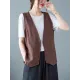 Simple Loose V-Neck Solid Color Vest Simple Loose V-Neck Solid Color Vest