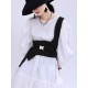Stylish Belt Buckle Black Vest Stylish Belt Buckle Black Vest