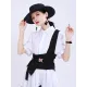 Stylish Belt Buckle Black Vest Stylish Belt Buckle Black Vest