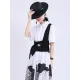 Stylish Belt Buckle Black Vest Stylish Belt Buckle Black Vest