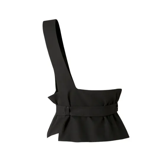 Stylish Belt Buckle Black Vest Stylish Belt Buckle Black Vest