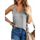 Casual Solid Color Falbala Camisole Vest Top Casual Solid Color Falbala Camisole Vest Top