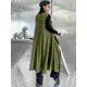 Casual Asymmetric Split-Joint Drawstring Vest Dress Outerwear Casual Asymmetric Split-Joint Drawstring Vest Dress Outerwear