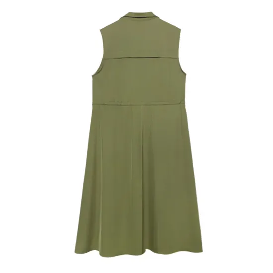 Casual Asymmetric Split-Joint Drawstring Vest Dress Outerwear Casual Asymmetric Split-Joint Drawstring Vest Dress Outerwear