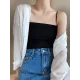 Simple Casual Solid Color Spaghetti-Neck Vest Top Simple Casual Solid Color Spaghetti-Neck Vest Top