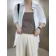 Simple Casual Solid Color Spaghetti-Neck Vest Top Simple Casual Solid Color Spaghetti-Neck Vest Top