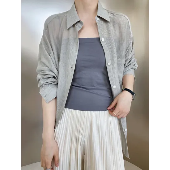 Simple Casual Solid Color Spaghetti-Neck Vest Top Simple Casual Solid Color Spaghetti-Neck Vest Top