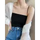 Simple Casual Solid Color Spaghetti-Neck Vest Top Simple Casual Solid Color Spaghetti-Neck Vest Top