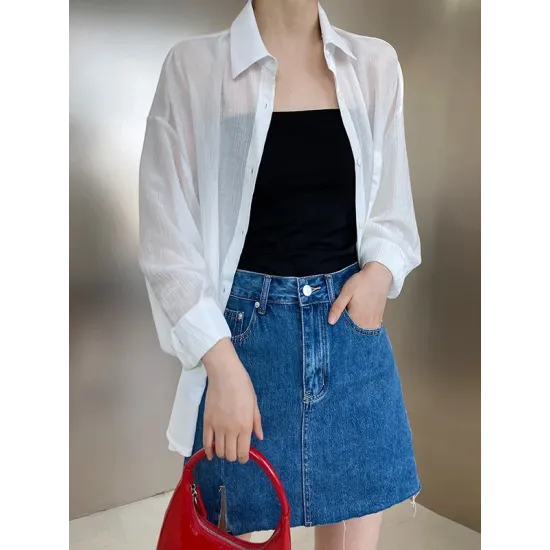 Simple Casual Solid Color Spaghetti-Neck Vest Top Simple Casual Solid Color Spaghetti-Neck Vest Top