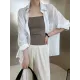 Simple Casual Solid Color Spaghetti-Neck Vest Top Simple Casual Solid Color Spaghetti-Neck Vest Top