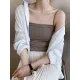 Simple Casual Solid Color Spaghetti-Neck Vest Top Simple Casual Solid Color Spaghetti-Neck Vest Top