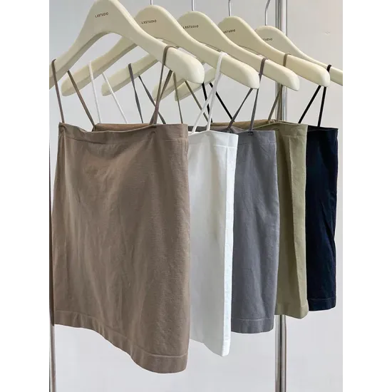 Simple Casual Solid Color Spaghetti-Neck Vest Top Simple Casual Solid Color Spaghetti-Neck Vest Top