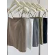 Simple Casual Solid Color Spaghetti-Neck Vest Top Simple Casual Solid Color Spaghetti-Neck Vest Top