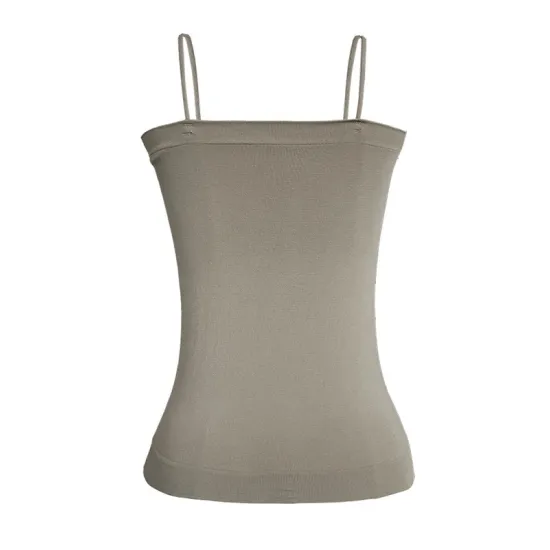 Simple Casual Solid Color Spaghetti-Neck Vest Top Simple Casual Solid Color Spaghetti-Neck Vest Top