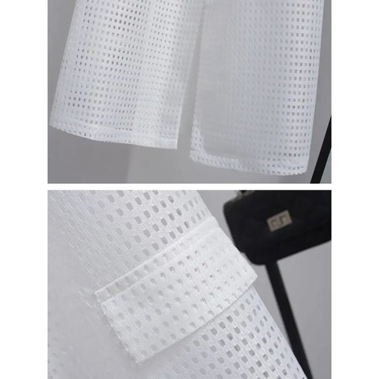 Original Simple Casual Solid Color Hollow Vest Outwear Original Simple Casual Solid Color Hollow Vest Outwear