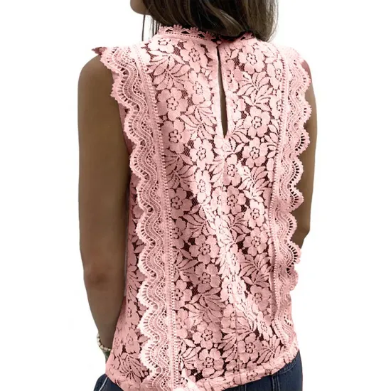Original Lace Solid Color Loose Vest Top Original Lace Solid Color Loose Vest Top