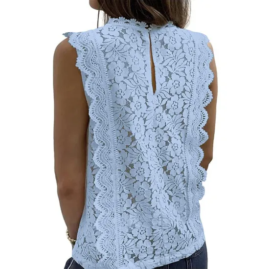 Original Lace Solid Color Loose Vest Top Original Lace Solid Color Loose Vest Top