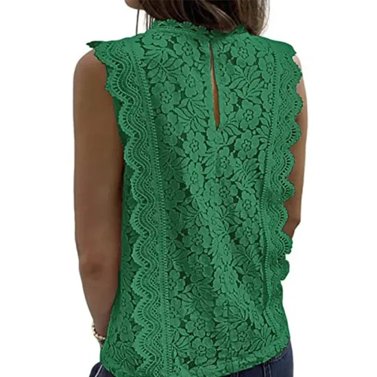 Original Lace Solid Color Loose Vest Top Original Lace Solid Color Loose Vest Top