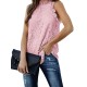 Original Lace Hollow Solid Color Halterneck Vest Top Original Lace Hollow Solid Color Halterneck Vest Top