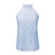 Original Lace Hollow Solid Color Halterneck Vest Top Original Lace Hollow Solid Color Halterneck Vest Top