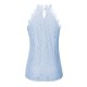 Original Lace Hollow Solid Color Halterneck Vest Top Original Lace Hollow Solid Color Halterneck Vest Top