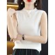 Simple Casual Solid Color Knitting Vest Top Simple Casual Solid Color Knitting Vest Top