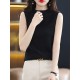 Simple Casual Solid Color Knitting Vest Top Simple Casual Solid Color Knitting Vest Top