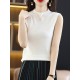 Simple Casual Solid Color Knitting Vest Top Simple Casual Solid Color Knitting Vest Top