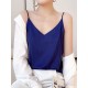 Simple Casual Solid Color Spaghetti-Neck Vest Top Simple Casual Solid Color Spaghetti-Neck Vest Top