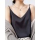 Simple Casual Solid Color Spaghetti-Neck Vest Top Simple Casual Solid Color Spaghetti-Neck Vest Top