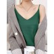 Simple Casual Solid Color Spaghetti-Neck Vest Top Simple Casual Solid Color Spaghetti-Neck Vest Top