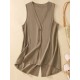 Artistic Retro Loose Ramie Cotton Buttoned Vest Outwear Artistic Retro Loose Ramie Cotton Buttoned Vest Outwear