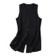 Artistic Retro Loose Ramie Cotton Buttoned Vest Outwear Artistic Retro Loose Ramie Cotton Buttoned Vest Outwear
