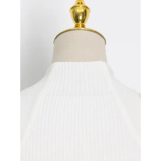 Stylish Irregularity Hollow Split-Joint Solid Color Knitting Vest Top Stylish Irregularity Hollow Split-Joint Solid Color Knitting Vest Top