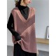 Trendy Sleeveless Split-Side Solid Color V-Neck Knitted Vest Trendy Sleeveless Split-Side Solid Color V-Neck Knitted Vest