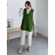 Trendy Sleeveless Split-Side Solid Color V-Neck Knitted Vest Trendy Sleeveless Split-Side Solid Color V-Neck Knitted Vest