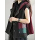 Artistic Retro Loose Denim Sleeveless Buttoned Contrast Color Hooded Vest Outerwear Artistic Retro Loose Denim Sleeveless Buttoned Contrast Color Hooded Vest Outerwear