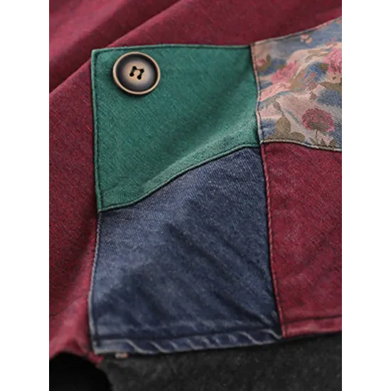 Artistic Retro Loose Denim Sleeveless Buttoned Contrast Color Hooded Vest Outerwear Artistic Retro Loose Denim Sleeveless Buttoned Contrast Color Hooded Vest Outerwear
