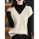 Casual Sleeveless Loose Solid Color V-Neck Vest Top Casual Sleeveless Loose Solid Color V-Neck Vest Top