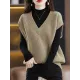 Casual Sleeveless Loose Solid Color V-Neck Vest Top Casual Sleeveless Loose Solid Color V-Neck Vest Top