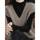Casual Sleeveless Loose Solid Color V-Neck Vest Top Casual Sleeveless Loose Solid Color V-Neck Vest Top