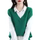 Casual Sleeveless Loose Solid Color V-Neck Vest Top Casual Sleeveless Loose Solid Color V-Neck Vest Top