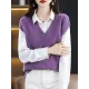 Casual Sleeveless Loose Solid Color V-Neck Vest Top Casual Sleeveless Loose Solid Color V-Neck Vest Top