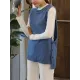 Simple Sleeveless Loose Buttoned Solid Color Round-Neck Sweater Vest Outerwear Simple Sleeveless Loose Buttoned Solid Color Round-Neck Sweater Vest Outerwear