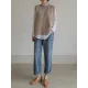 Simple Sleeveless Loose Buttoned Solid Color Round-Neck Sweater Vest Outerwear Simple Sleeveless Loose Buttoned Solid Color Round-Neck Sweater Vest Outerwear