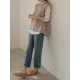 Simple Sleeveless Loose Buttoned Solid Color Round-Neck Sweater Vest Outerwear Simple Sleeveless Loose Buttoned Solid Color Round-Neck Sweater Vest Outerwear