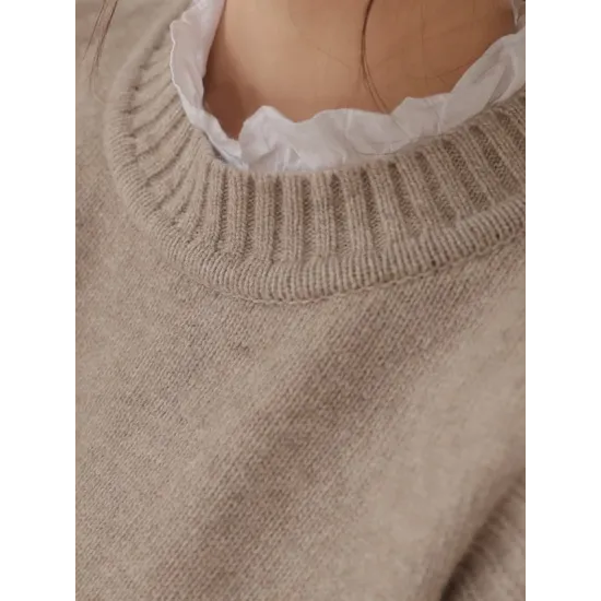 Simple Sleeveless Loose Buttoned Solid Color Round-Neck Sweater Vest Outerwear Simple Sleeveless Loose Buttoned Solid Color Round-Neck Sweater Vest Outerwear