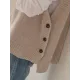 Simple Sleeveless Loose Buttoned Solid Color Round-Neck Sweater Vest Outerwear Simple Sleeveless Loose Buttoned Solid Color Round-Neck Sweater Vest Outerwear